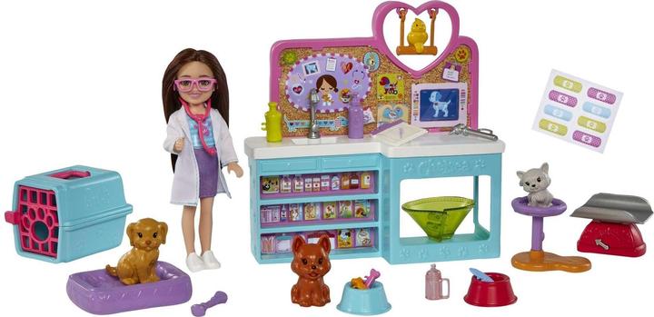 Immagine prodotto Barbie Chelsea Can be: Chelsea Tierklinik Spielset mit Tierchen & Zubehör