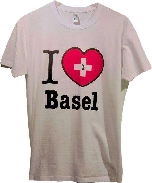 CreaDiva T-Shirt "I like Basel" weiss, Grösse S (S)