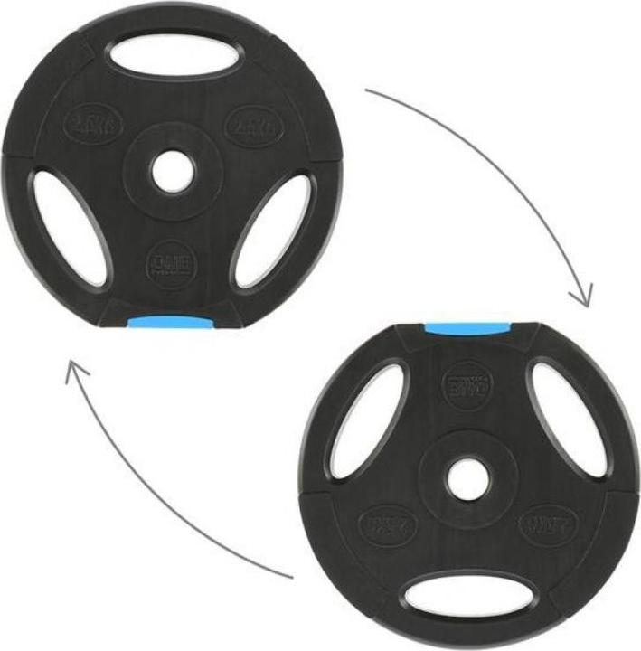 Immagine prodotto One Bilanciere dritto con pesi intercambiabili GSPO40 (17-57-027) piastre composite 42 kg Nero (2 x 20 kg)