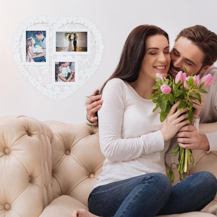 Immagine prodotto Relaxdays Cornice portafoto a forma di cuore (10 x 10 cm, 10 x 15 cm)