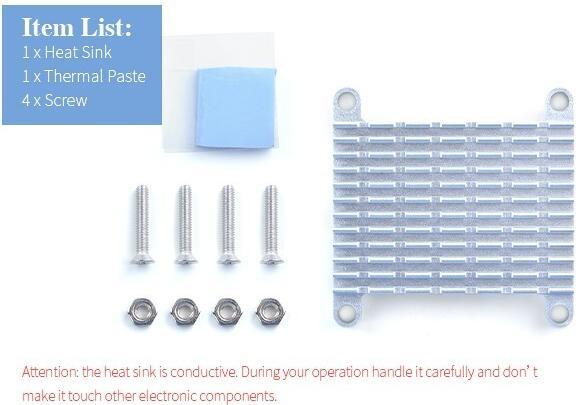 Actual product image Allnet friendlyelec nanopi neo/neo2 zbh heatsink set heatsink 20pcs bulk