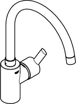 Produktbild Grohe Feel Spültisch Küchenarmatur, chrom, hoher Auslauf