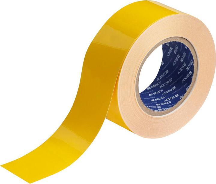 Actual product image Brady B-514, ToughStripe, floor marking tapes, polyester, yellow, 50.8mm x 30m (50.80 mm)