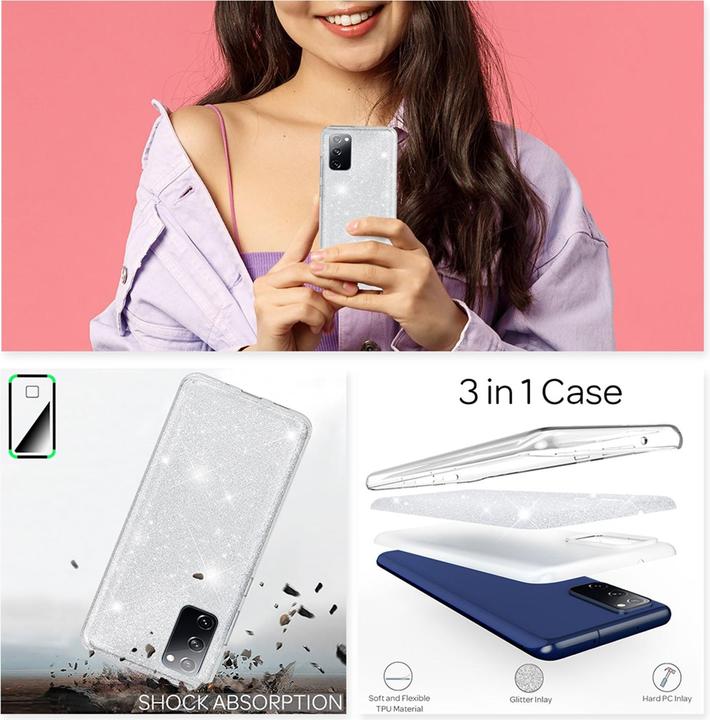 Produktbild Nalia Glitzer Hülle (Samsung Galaxy S20 FE)