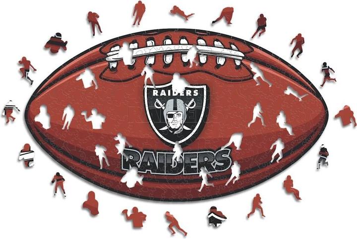 Produktbild Iconic NFL - Las Vegas Raiders – Football mit Logo - Holz Puzzle Grösse L (500 Teile) (500 Teile)
