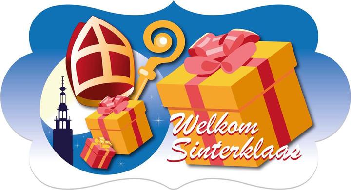 Actual product image Haza Witbaard Party sign Welcome Sinterklaas