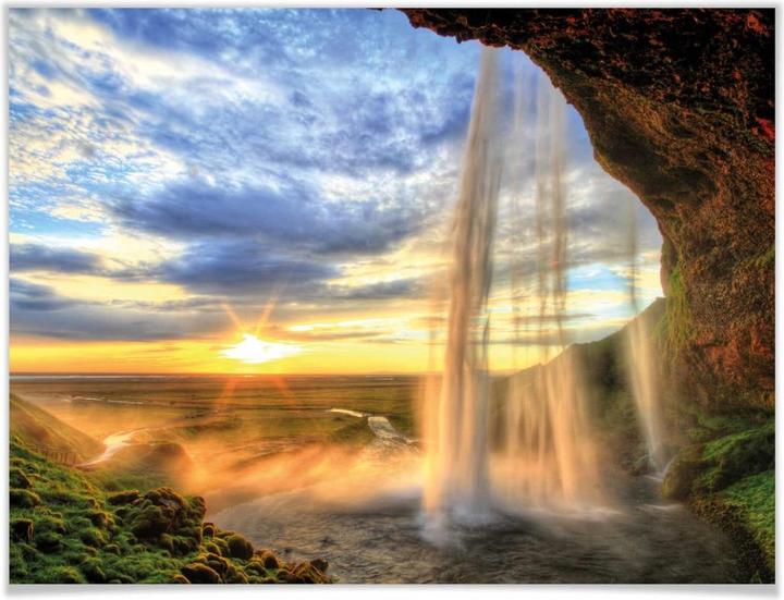 Produktbild Trenddeko Seljalandsfoss Wasserfall (30 x 24 cm)