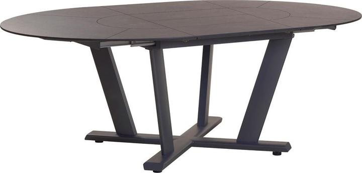 Image du produit Les Jardins Table ronde extensible HEGOA 8-10 places 146-206cm aluminium gris TA03076 (146 cm)