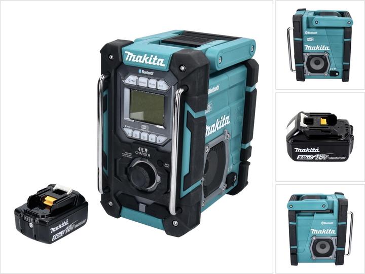 Productafbeelding Makita DMR 301 T1 Accu bouwplaatsradio 12 V max. - 18 V DAB / DAB+ / Bluetooth + 1x accu 5.0 Ah - oh (FM, DAB, AM, DAB+, Bluetooth)