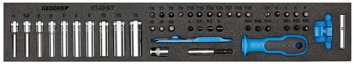 Gedore 1500 CTD-20 BIT socket spanner range 1/4" in check tool module
