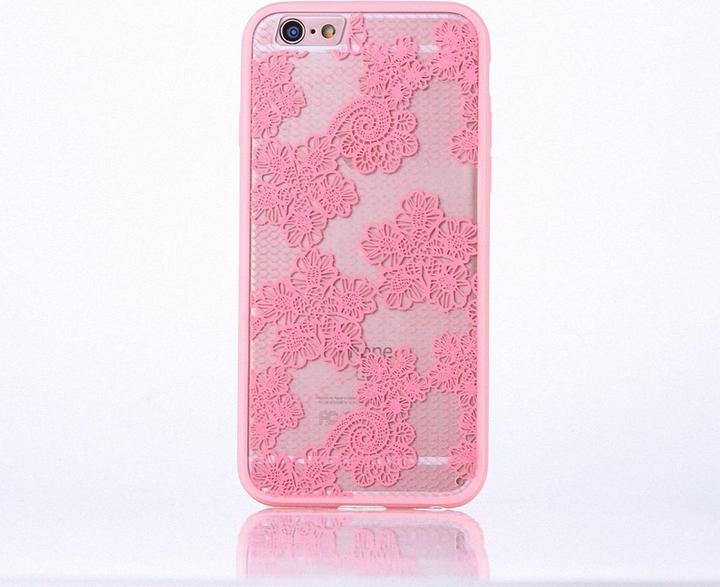 Produktbild König Design Apple iPhone 6s Plus Handy Hülle Mandala Case Schutzhülle Motiv Blüten Rosa Neu (Apple iPhone 6 Plus)