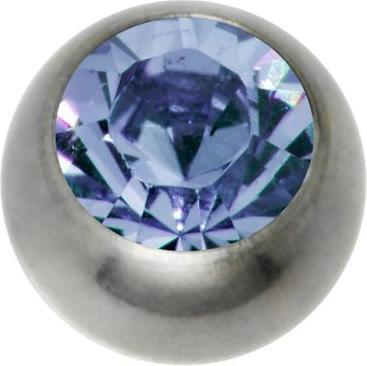 Bijouteria 1.2mm Titan Piercingteil (Kristall, Titan)
