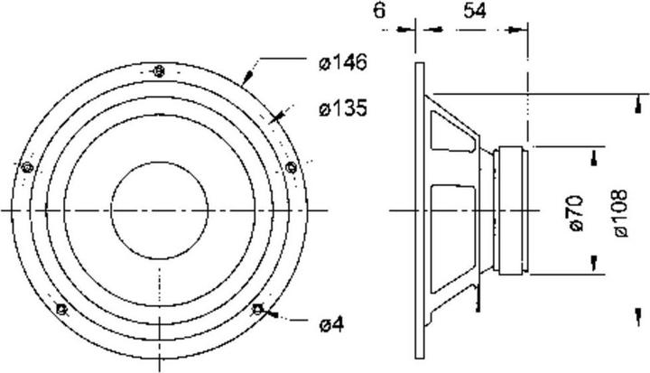 Produktbild Visaton HiFi-Tiefmitteltöner W 130 S, 4 Ohm