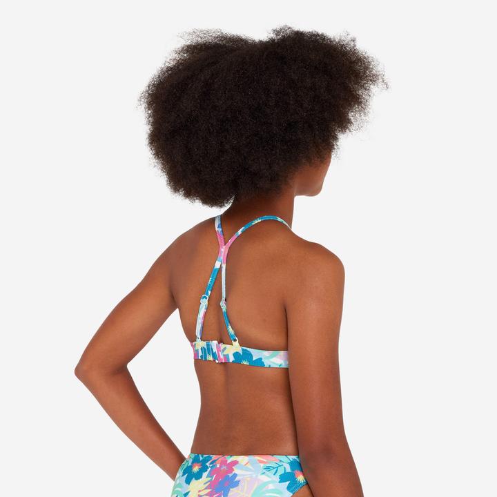 Image du produit Olaian Haut de maillot de bain fleuri surf Fille - Lizy cobe multicolore (140)
