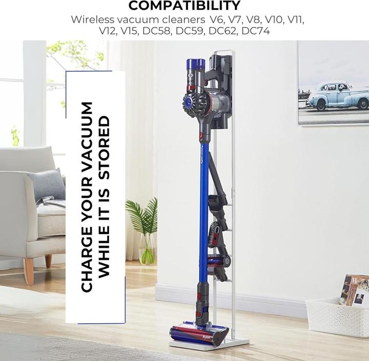 Actual product image Plutoos Hoover holder for Dyson V15 V12 V11 V10 V8 V7 V6 - DC58/ DC59/ DC62/ DC74