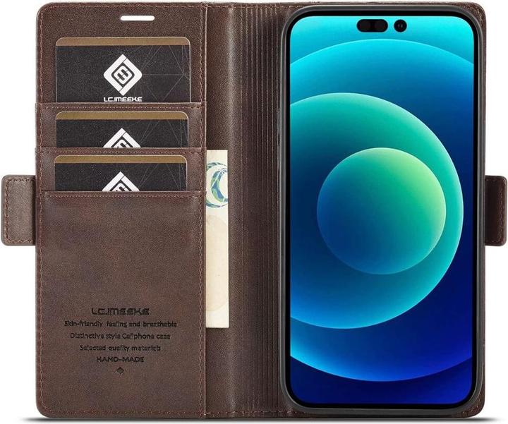 Actual product image Cover-Discount iPhone 14 Pro - Stand Flip Case Cover brown (Apple iPhone 14 Pro)