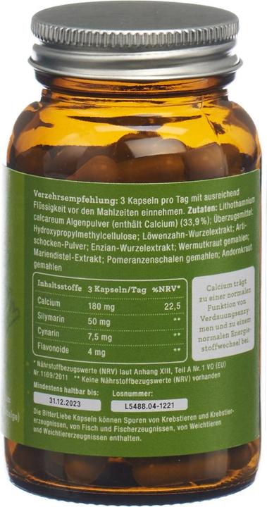 Actual product image Bitterliebe Valuable bitter substances (90 Piece, Capsules, 206 g)