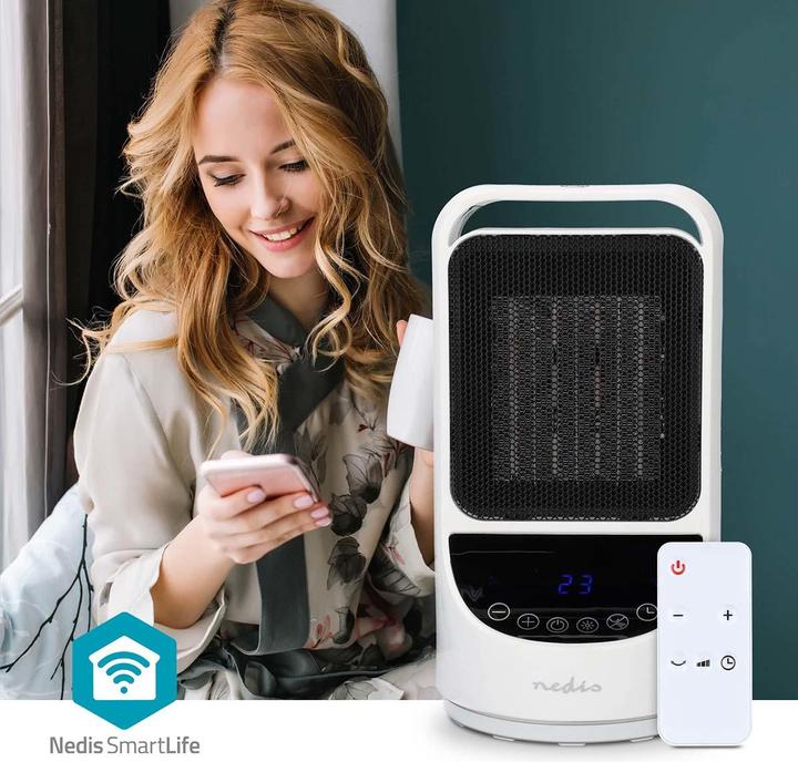Produktbild Nedis SmartLife Keramik-PTC-Heizlüfter | Wi-Fi | 1500 W | 2 Wärmeeinstellungen | Oszillation | Anzei (1500 W)