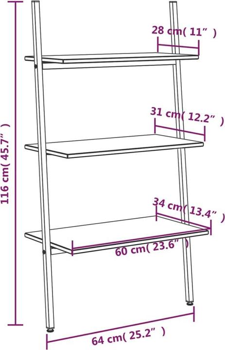 Produktbild VidaXL Emmeline (64 x 34 x 185.5 cm)