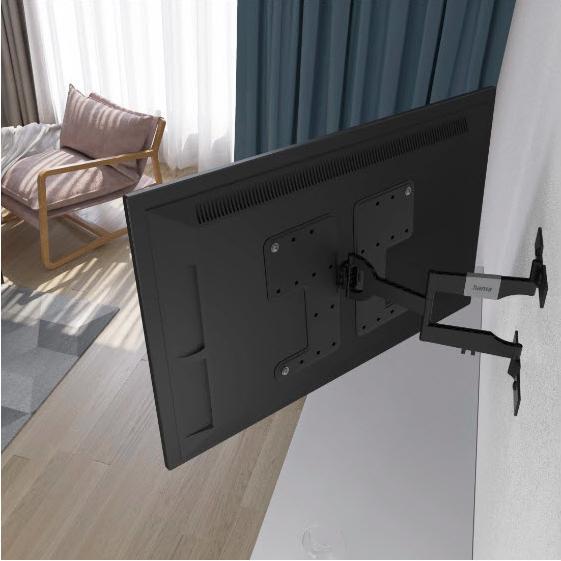 Image du produit Hama Support TV mural, OLED, plat, pivotant, extensible, 229cm (90") à 50kg (Mur, 90", 50 kg)