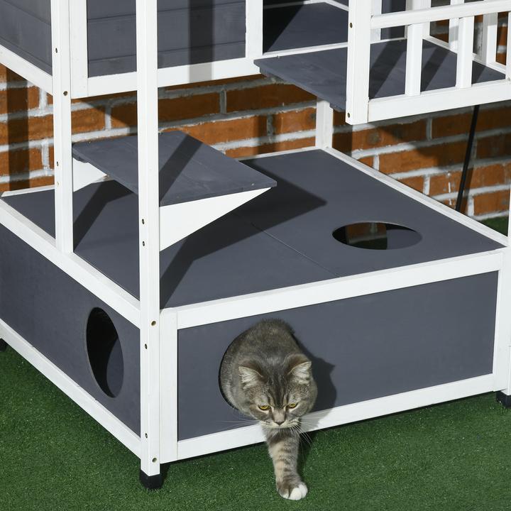 Produktbild PawHut Katzenhaus 4-stöckig (Katze)