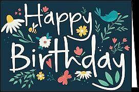 Produktbild Edition Gollong Doppelkarte. Happy Birthday (Blumen,Vogel)