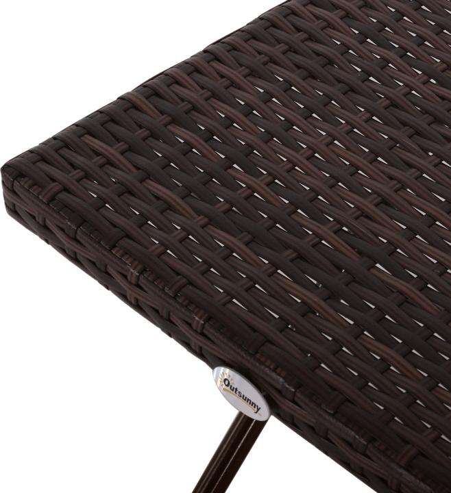 Produktbild Outsunny Polyrattan Gartentisch klappbar (40 cm)