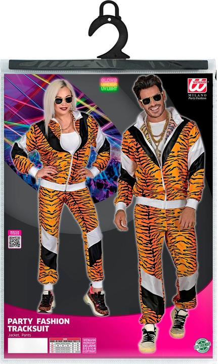 Produktbild Widmann 80er Jahre Retro Trainingsanzug Tigerprint (S)