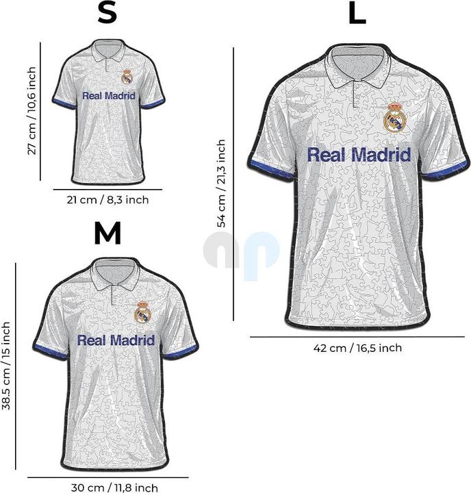Produktbild Iconic Real Madrid CF - Trikot - Holz Puzzle Grösse M (270 Teile) (270 Teile)