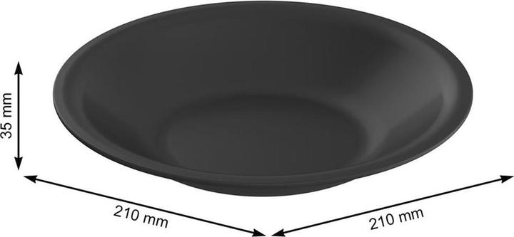 Produktbild Rotho Teller tief 21 cm ECO CARUBA - Holzkohle schwarz gedeckt (1 x, 21 cm)