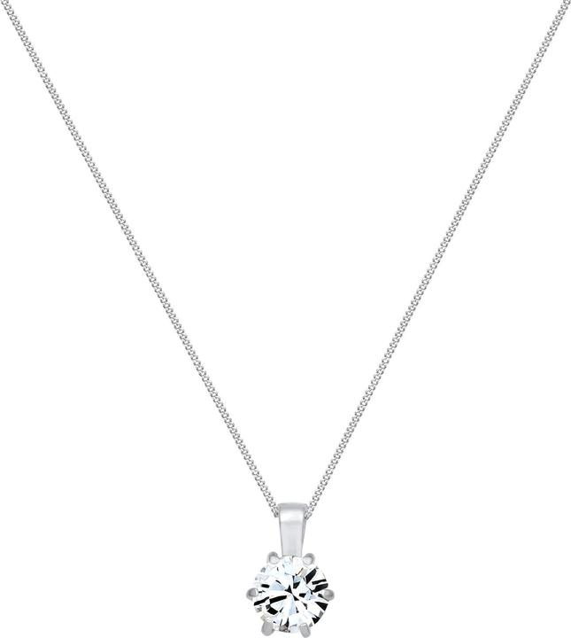 Immagine prodotto Elli Collana con catena a cordoncino Basic con cristalli in argento 925 (Cristallo di vetro, Argento 925)