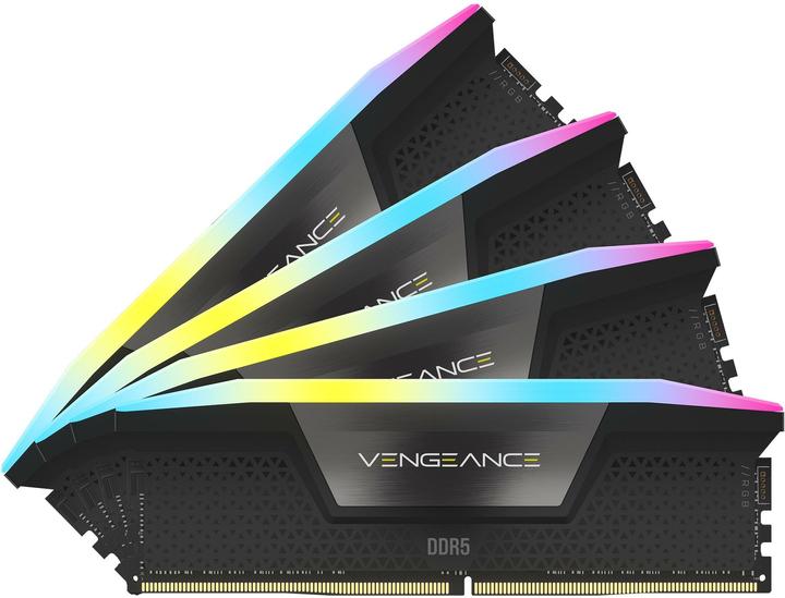 Actual product image Corsair DDR5 64GB PC 6400 CL32 KIT (4x16GB) VENGEANCE RGB B retail (4 x 16GB, 6400 MHz, DDR5 RAM, DIMM)