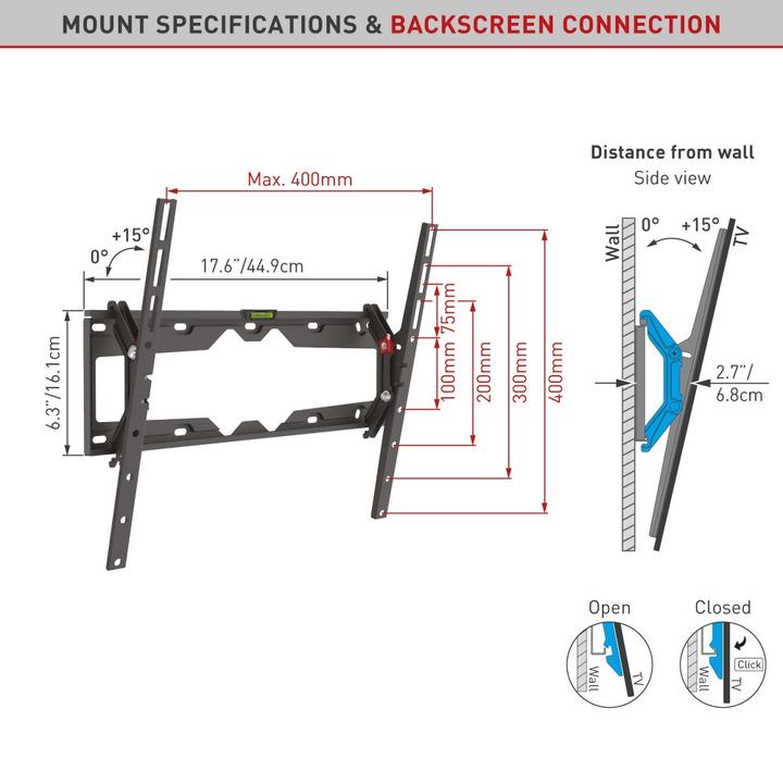 Produktbild Barkan TV-Wandhalterung E310+ (Wand, 65", 50 kg)