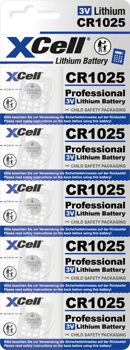 Energie-Label Hückmann Knopfzelle Lithium 3V (5 Stk., CR1025)