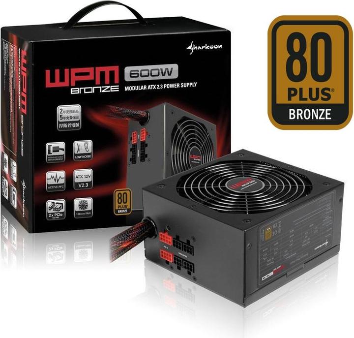 Actual product image Sharkoon WPM 600 Bronze (600 W)