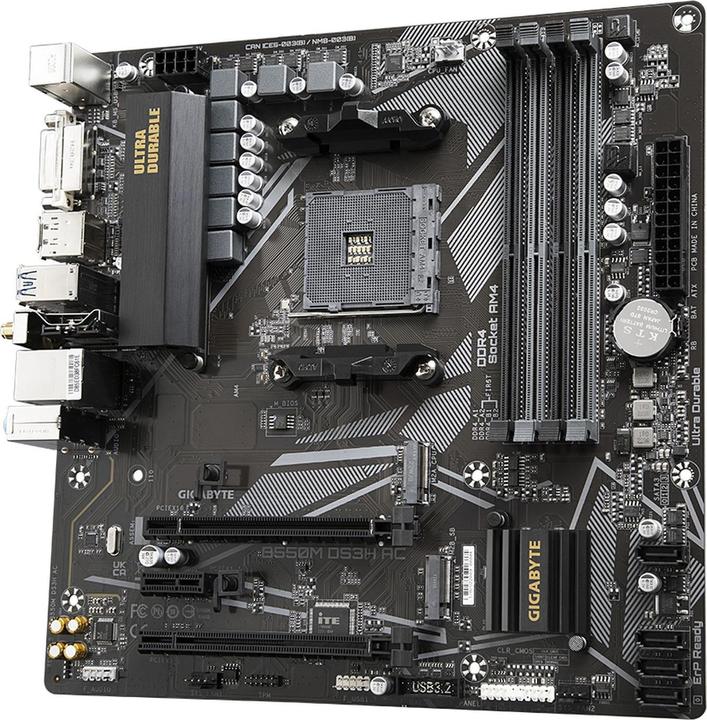 Actual product image Gigabyte B550M DS3H AC (AM4, AMD B550, mATX)