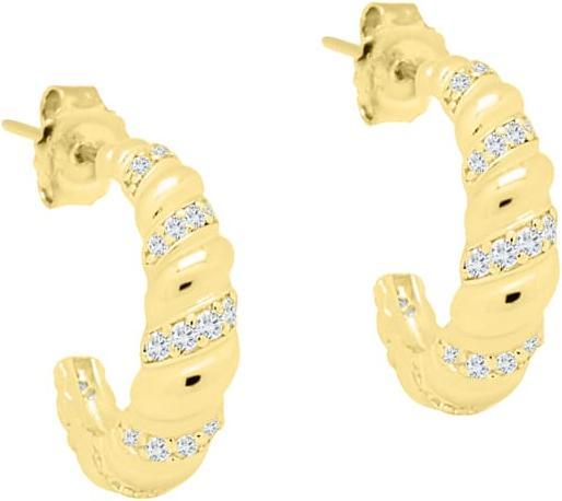 Candy Creolen Cassia, 925 Sterling Silber, vergoldet (18k vergoldet, 925 Sterling Silber)