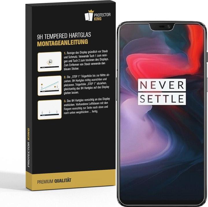 Produktbild Protectorking 4x 3D A++ echtes Tempered 9H Panzerhartglas KLAR (4 Stück, OnePlus 6)