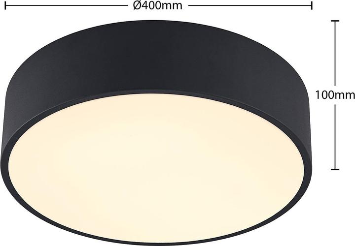 Immagine prodotto Arcchio Noabelle LED-Deckenlampe, schwarz, 40 cm (2000 lm)