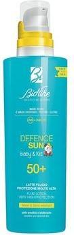 Immagine prodotto BioNike Defence Sun Baby & Kid Crema solare liquida per neonati e bambini SPF 50+ 200ml (Crema solare viso, SPF 50, 200 ml, 200 g)