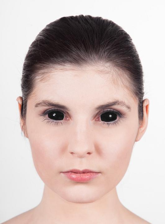 Produktbild Metamorph Sclera schwarz Hexe Untoter Kontaktlinsen (Schwarz)