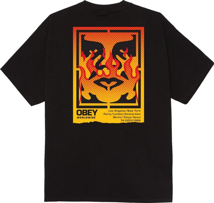 Immagine prodotto Obey Maglietta Icon Stencil Flame Classic (L)