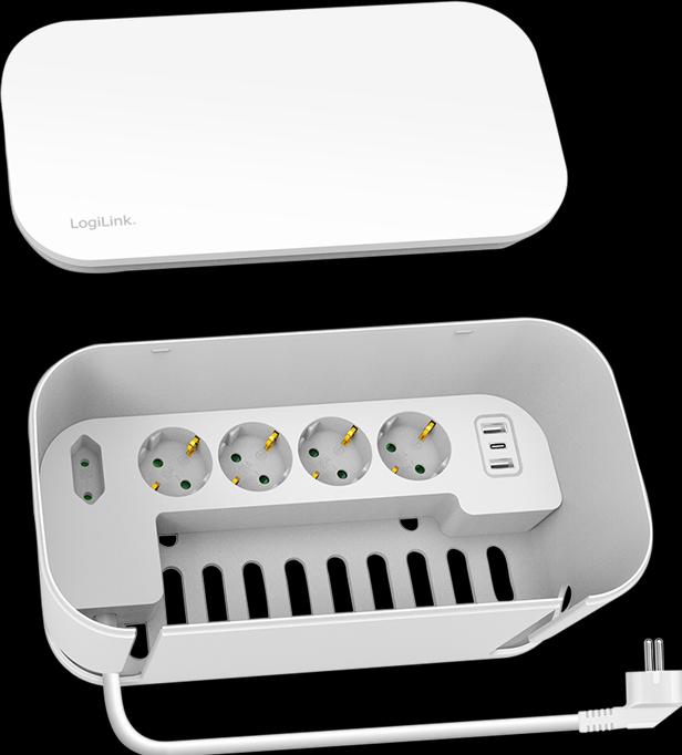 Produktbild LogiLink Kabelbox-Set mit Steckdosenleiste