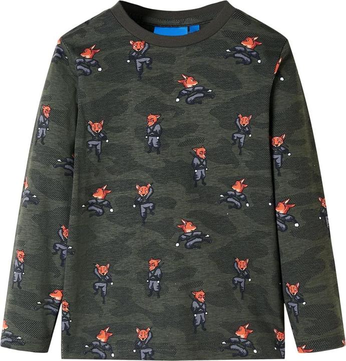 Produktbild VidaXL Kinderpyjama mit Langen Ärmeln Khaki 140,Material: 100 (140)