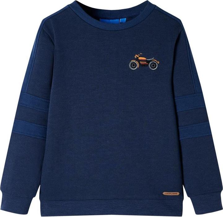 VidaXL Kinder-Sweatshirt Marineblau Melange 92,Material: 92 (92)