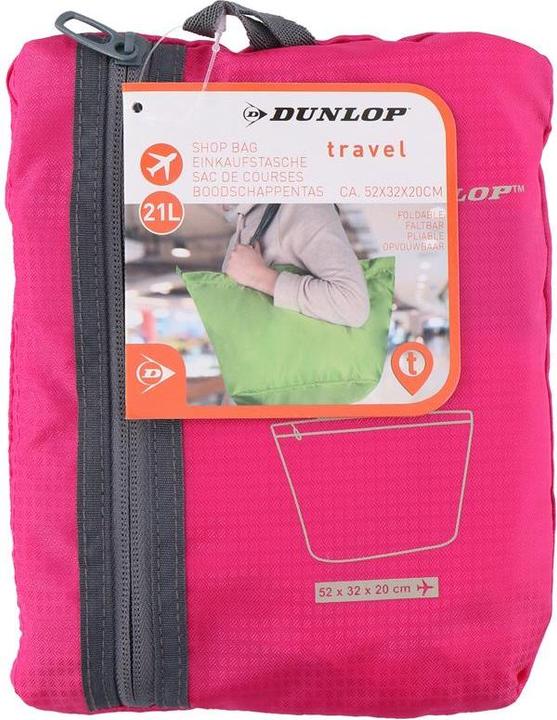 Dunlop – faltbare Einkaufstasche (rosa) (21 l)