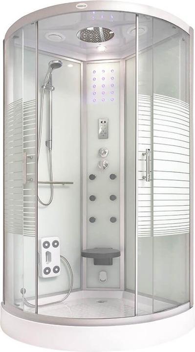 Actual product image Home Deluxe Steam shower with waterfall MANTA L steam sauna, 100x100x220cm
