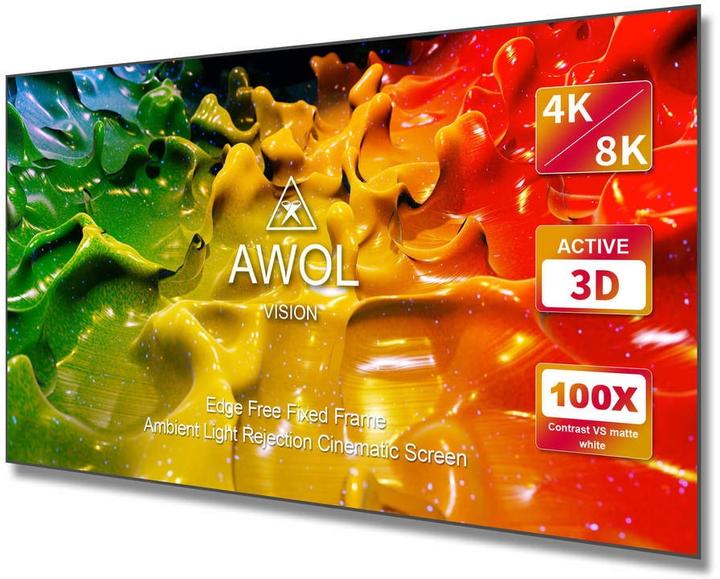 Produktbild AWOL Vision Cinematic ALR Beamer Leinwand, 120" 267,6 x 151,4 x 2,5 cm (120", 16:9)
