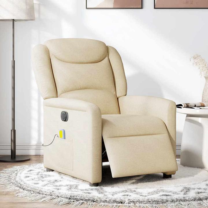 Immagine prodotto VidaXL Sedia da massaggio elettrica in tessuto crema