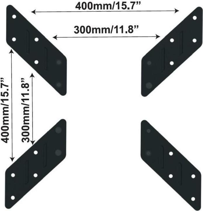 Image du produit Techly Composant de montage (adaptateur VESA) - acier laminé à froid (Mur)